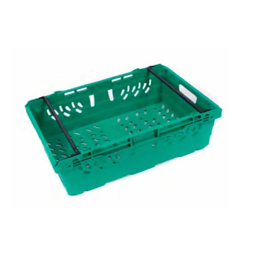 Blue plastic crate